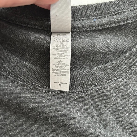 ‘I’m With The Band’ Rhinestone T Shirt in Dark Charcoal Grey, NWOT New- Size XS - Picture 6 of 6